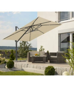 Schneider Ampelschirm Rhodos Smart, Quadratisch, Ca. B300/T300 Cm -Optimal Gartenmöbel Geschäft 6953384 WE MO 001 SchneiderAmpelschirmRhodosSmartnatur