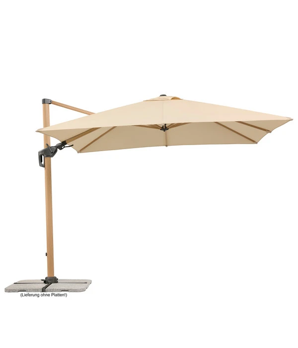 Schneider Ampelschirm Rhodos Twist Woody, Quadratisch, Ca. B300/T300 Cm 3 Schneider Ampelschirm Rhodos Twist Woody, Quadratisch, Ca. B300/T300 Cm