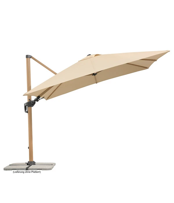 Schneider Ampelschirm Rhodos Twist Woody, Quadratisch, Ca. B300/T300 Cm 4 Schneider Ampelschirm Rhodos Twist Woody, Quadratisch, Ca. B300/T300 Cm – Bild 2