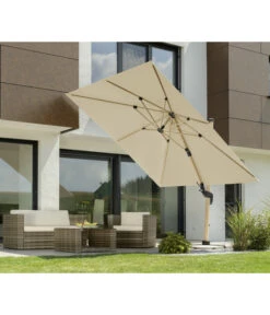 Schneider Ampelschirm Rhodos Twist Woody, Quadratisch, Ca. B300/T300 Cm 19 Schneider Ampelschirm Rhodos Twist Woody, Quadratisch, Ca. B300/T300 Cm -Optimal Gartenmöbel Geschäft 6953467 WE MO 001 SchneiderAmpelschirmRhodosTwistWoodynatur