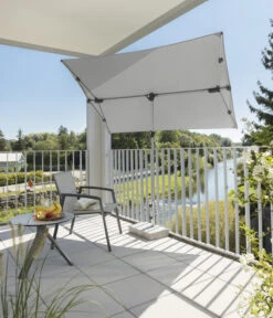 Schneider Sonnenschirm Novara, Rechteckig, Ca. B190/T140 Cm -Optimal Gartenmöbel Geschäft 6953541 WE MO 001 SchneiderSonnenschirmNovarasilbergrau