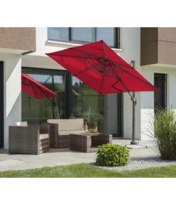 Schneider Ampelschirm Rhodos Junior, Quadratisch, Ca. B230/T230 Cm -Optimal Gartenmöbel Geschäft 6953566 WE MO 001 SchneiderAmpelschirmRhodosJunior230x230cmrot