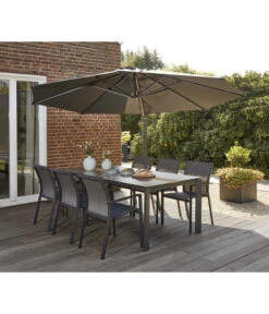 Siena Garden Ampelschirm Alphawing N+, Rund, Ca. Ø350 Cm -Optimal Gartenmöbel Geschäft 6987911 WE MO 002 SienaGardenAmpelschirmAlphawingN350cmAnthrazit