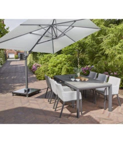 Siena Garden Ampelschirm Sunset N+, Rechteckig, Ca. B350/T260 Cm -Optimal Gartenmöbel Geschäft 6988117 WE MO 001 SienaGardenAmpelschirmSunSetN350x260cmGrau